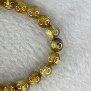 High Quality Natural Golden Rutilated Quartz Bracelet 顺发金手链 16.37g 7.8 mm 24 Beads - Huangs Jadeite and Jewelry Pte Ltd