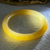 Transparent Orange to Yellow Quartzite Jade Bangle 天山玉手镯 Internal Diameter 57.3mm 38.10g 9.6 by 9.6mm