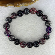 Very Very High End Natural Black Super 7 Crystal Bracelet 18 Beads 11.4mm 35.19g (17cm) - Huangs Jadeite and Jewelry Pte Ltd