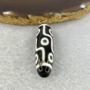 Natural Powerful Tibetan Old Oily Agate 9 Eyes Dzi Bead Heavenly Master (Tian Zhu) 九眼天诛 10.00g 45.2 by 12.3 mm - Huangs Jadeite and Jewelry Pte Ltd