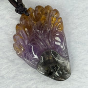 Natural Auralite 23 Nine Tail Fox Pendent 天然极光23九尾狐牌 8.32g 33.4 by 23.8 by 8.4mm - Huangs Jadeite and Jewelry Pte Ltd