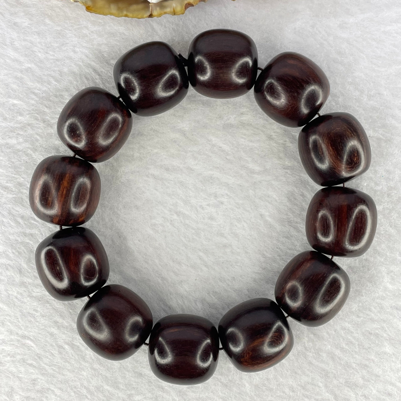 Natural India Zitan Sandalwood 小叶字檀木 Beads Bracelet Sinking Type 43.18g 17.8 mm 12 Beads - Huangs Jadeite and Jewelry Pte Ltd