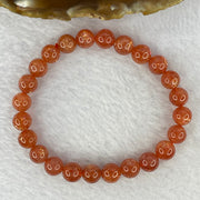 Good Grade Natural Sunstone, Heliolite and Aventurine Feldapar Beads Bracelet 天然金太阳日光石珠手链 14.81g 15cm 8.0mm 24 Beads - Huangs Jadeite and Jewelry Pte Ltd