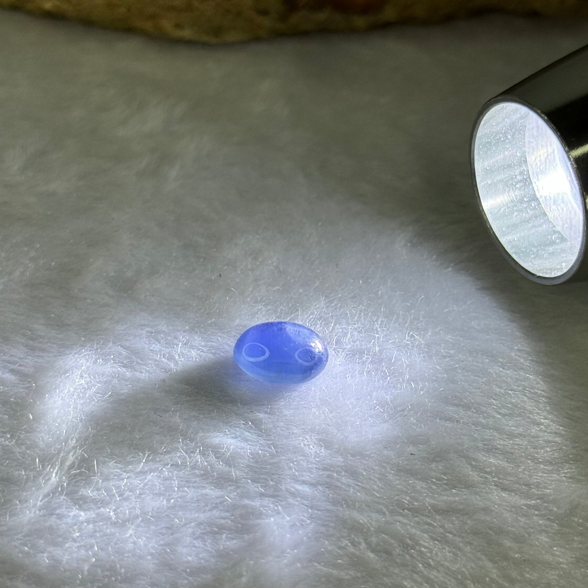 Natural Blue Star Sapphire Cabochon 3.65ct 9.3 by 7.2 by 4.9mm - Huangs Jadeite and Jewelry Pte Ltd