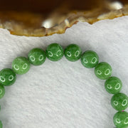 Natural Emerald And Ruby Zoisite Beads Bracelet 23.73g 15.5cm 8.8mm 22 Beads - Huangs Jadeite and Jewelry Pte Ltd