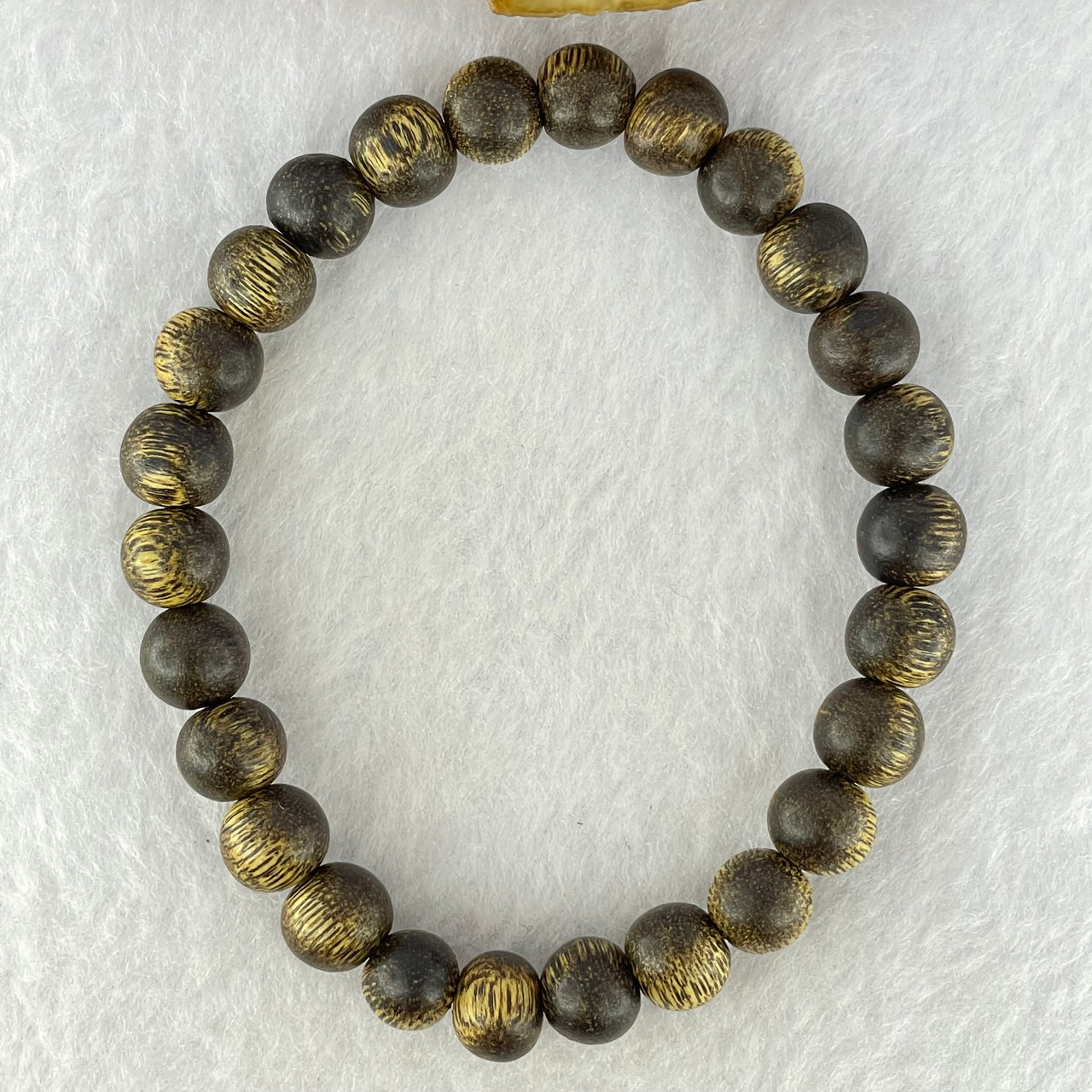 Natural Wild Vietnam Lu Qi Nan Agarwood Beads Bracelet 天然野生越南鹿其南沉香珠手镯 7.15g 17.5cm 9.0mm 26 Beads