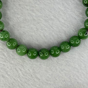 Natural Emerald And Ruby Zoisite Beads Bracelet 18.38g 16cm 7.8mm 25 Beads - Huangs Jadeite and Jewelry Pte Ltd