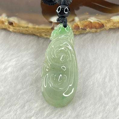 Type A Green Jadeite Ruyi Pendent 7.51g 33.9 by 14.2 by 6.0mm