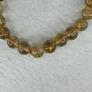 Natural Golden Rutilated Quartz Beads 天然金发水晶手链 22.25g 15.5cm 9.4mm 21 Beads - Huangs Jadeite and Jewelry Pte Ltd