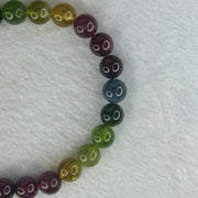 Good Grade Natural Tourmaline Beads Bracelet 好的天然碧玺珠手链 16.99g 16cm 7.6mm 25 Beads - Huangs Jadeite and Jewelry Pte Ltd