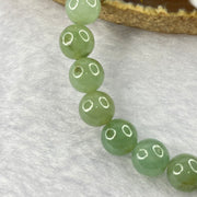 Type A Semi Icy Green Jadeite 25 beads bracelet 7.5mm 17.14g - Huangs Jadeite and Jewelry Pte Ltd