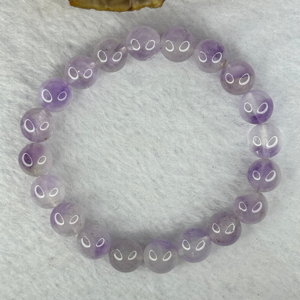 Natural Super 7 Amethyst Beads Bracelet 天然紫超七手链 25.25g 16.5cm 9.8mm 20 Beads - Huangs Jadeite and Jewelry Pte Ltd