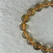 Natural Golden Rutilated Quartz Beads 天然金发水晶手链 24.91g 16cm 9.8mm 20 Beads - Huangs Jadeite and Jewelry Pte Ltd