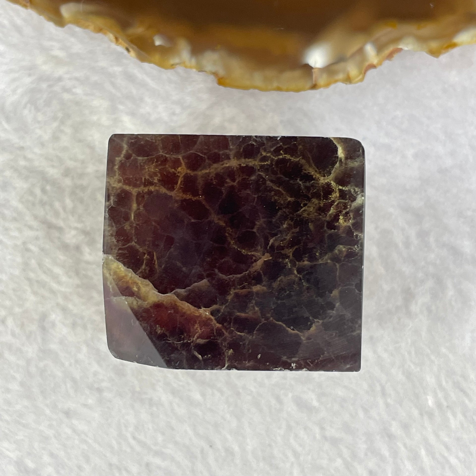 Rare Natural Yellow and Brown Fluorite mini Display 150.65g 38.9 by 33.5 by 37.2mm - Huangs Jadeite and Jewelry Pte Ltd