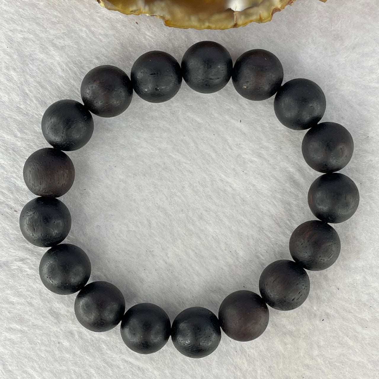 Natural Wild Hainan Jiang Zhen Xiang ( Acronychia Pedunculata) Beads Bracelet (Sinking Type) 天然野生海南降真香珠手链  14.40g 18cm 12.2mm / 17 Beads - Huangs Jadeite and Jewelry Pte Ltd