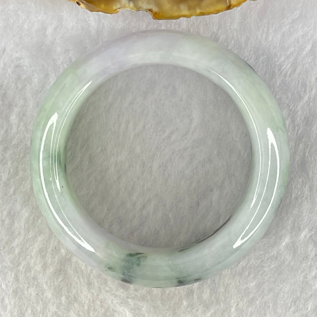 Type A Lavender Green with Dark Green Piao Hua Jadeite Baby Bangle Internal Diameter 40.3mm 48.77g 15.9 by 8.1mm