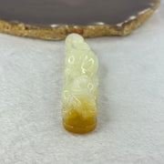 Natural White and Brown Nephrite Pixiu Mini Display 45.00g 99.1 by 21.3 by 17.5mm - Huangs Jadeite and Jewelry Pte Ltd