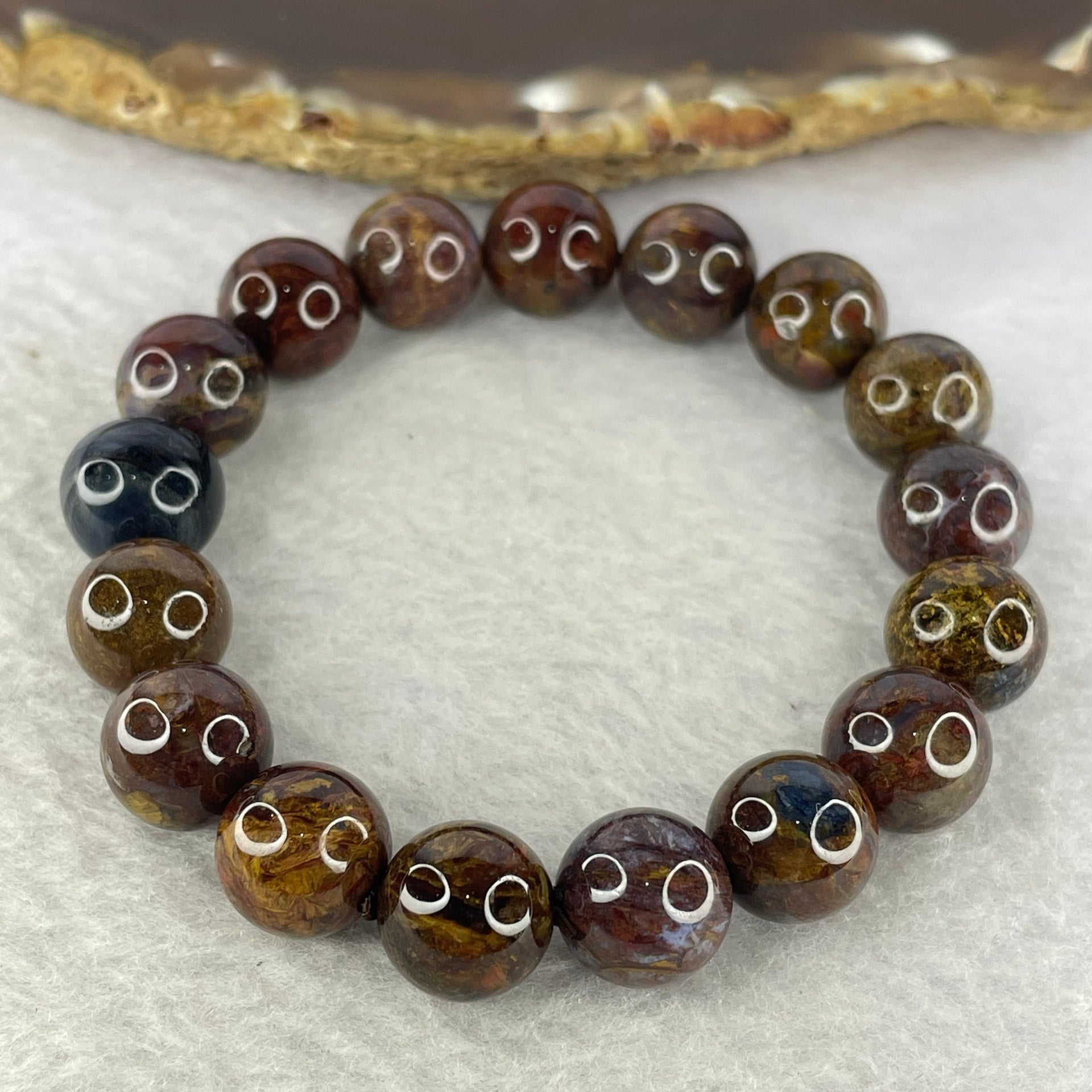 Natural Petersite Peterstone Bracelet 31.59g 11.1 mm 17 Beads - Huangs Jadeite and Jewelry Pte Ltd