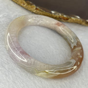 Natural Flower Agate Bangle 58.29g 11.8 by 11.8 mm Internal Diameter 55.3 mm - Huangs Jadeite and Jewelry Pte Ltd