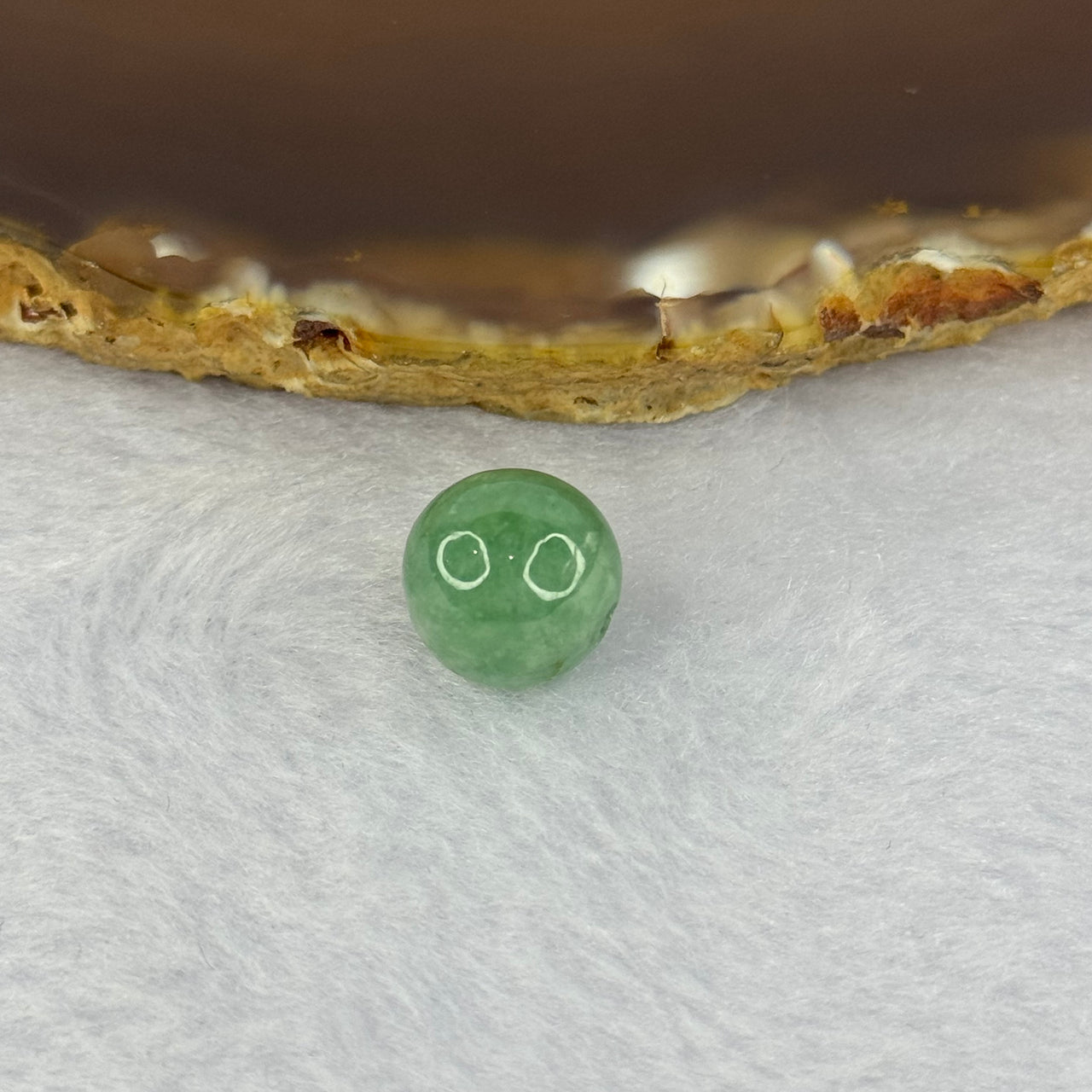 Type A Green Jadeite Bead for Bracelet/Necklace/Earrings/Ring 
2.49g 11.4mm - Huangs Jadeite and Jewelry Pte Ltd