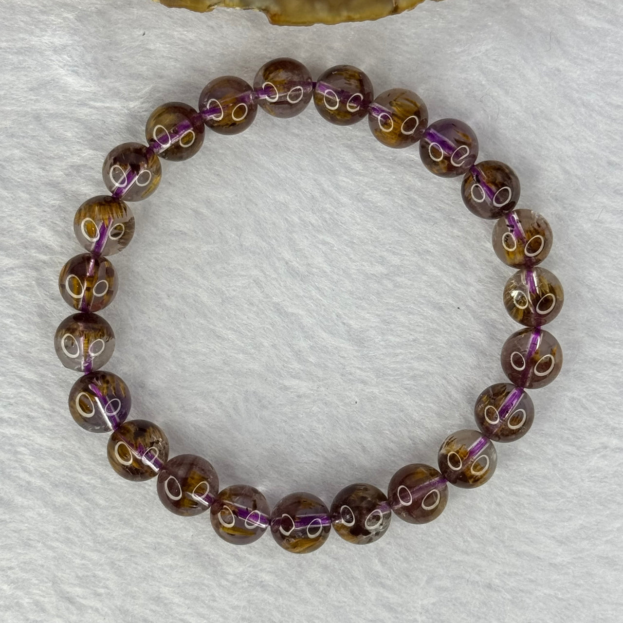 Very Good Grade Natural Auralite 23 Bracelet 天然激光23手链 16.96g 15.5cm 8.1mm 23 Beads - Huangs Jadeite and Jewelry Pte Ltd