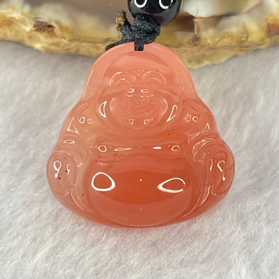 Natural Red Agate Milo Buddha Pendent 天然南红玛瑙牌 6.49g 21.2 by 21.0 by 10.2mm