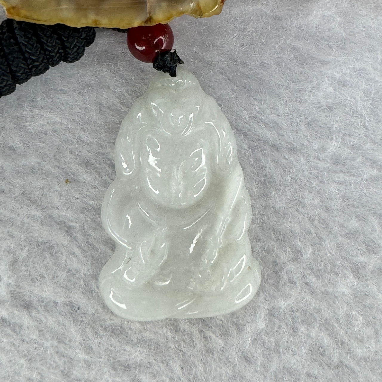 Type A Light Green Lavender Jadeite Baby Er Lang Shen 二郎神7.42g 31.1 by 20.4 by 5.6 mm - Huangs Jadeite and Jewelry Pte Ltd