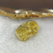 Above Average Grade Natural Golden Rutilated Quartz Pixiu Charm for Bracelet 天然金发水晶貔貅 5.79g 22.3 by 14.6 by 10.7mm - Huangs Jadeite and Jewelry Pte Ltd