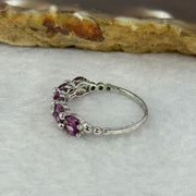 Natural Amethyst In 925 Sliver Ring 1.34g 3.6 by 1.8 by 2.0mm US 5.75 / HK 12.5 - Huangs Jadeite and Jewelry Pte Ltd