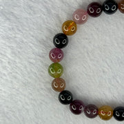 Good Grade Natural Tourmaline Beads Bracelet 好的天然碧玺珠手链 17.49g 15.5cm 7.9mm 24 Beads - Huangs Jadeite and Jewelry Pte Ltd