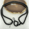 Natural Black Amber Beads Necklace 天然黑琥珀项链 39.36g 88cm 13.0mm 1 Bead 10mm 1 Bead 8.7mm 108 Beads