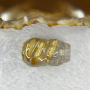 Good Grade Natural Golden Shun Fa Rutilated Quartz Pixiu Charm for Bracelet 天然金顺发水晶貔貅 6.43g 22.9 by 14.2 by 11.8mm - Huangs Jadeite and Jewelry Pte Ltd