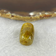 Good Grade Natural Golden Rutilated Quartz Crystal Lulu Tong Barrel 天然金顺发晶水晶露露通桶 
6.10g 18.8 by 13.4mm - Huangs Jadeite and Jewelry Pte Ltd