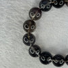 Rare XL Very Good Grade Natural Transparent Dark Black Super 7 Beads Bracelet 非常好的等级天然透明深黑色超级七珠手链 68.46g 20cm 14.9mm 16 Beads