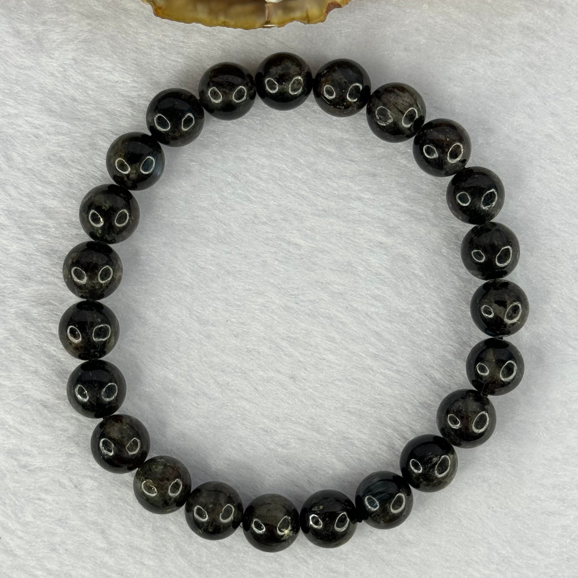 Rare Natural Arfredsonite Bracelet 23.64g 17cm 8.8mm 23 Beads - Huangs Jadeite and Jewelry Pte Ltd