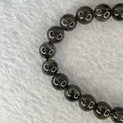 Natural Black Auralite Crystal Bracelet 黑极光手链 20.06g 8.9 mm 22 Beads - Huangs Jadeite and Jewelry Pte Ltd