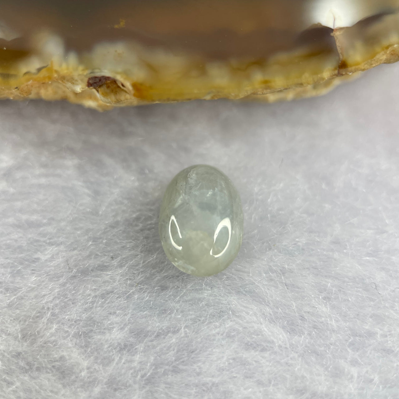 Natural Blueish Green Star Sapphire 3.85 ct 9.6 by 7.0 by 4.9mm - Huangs Jadeite and Jewelry Pte Ltd