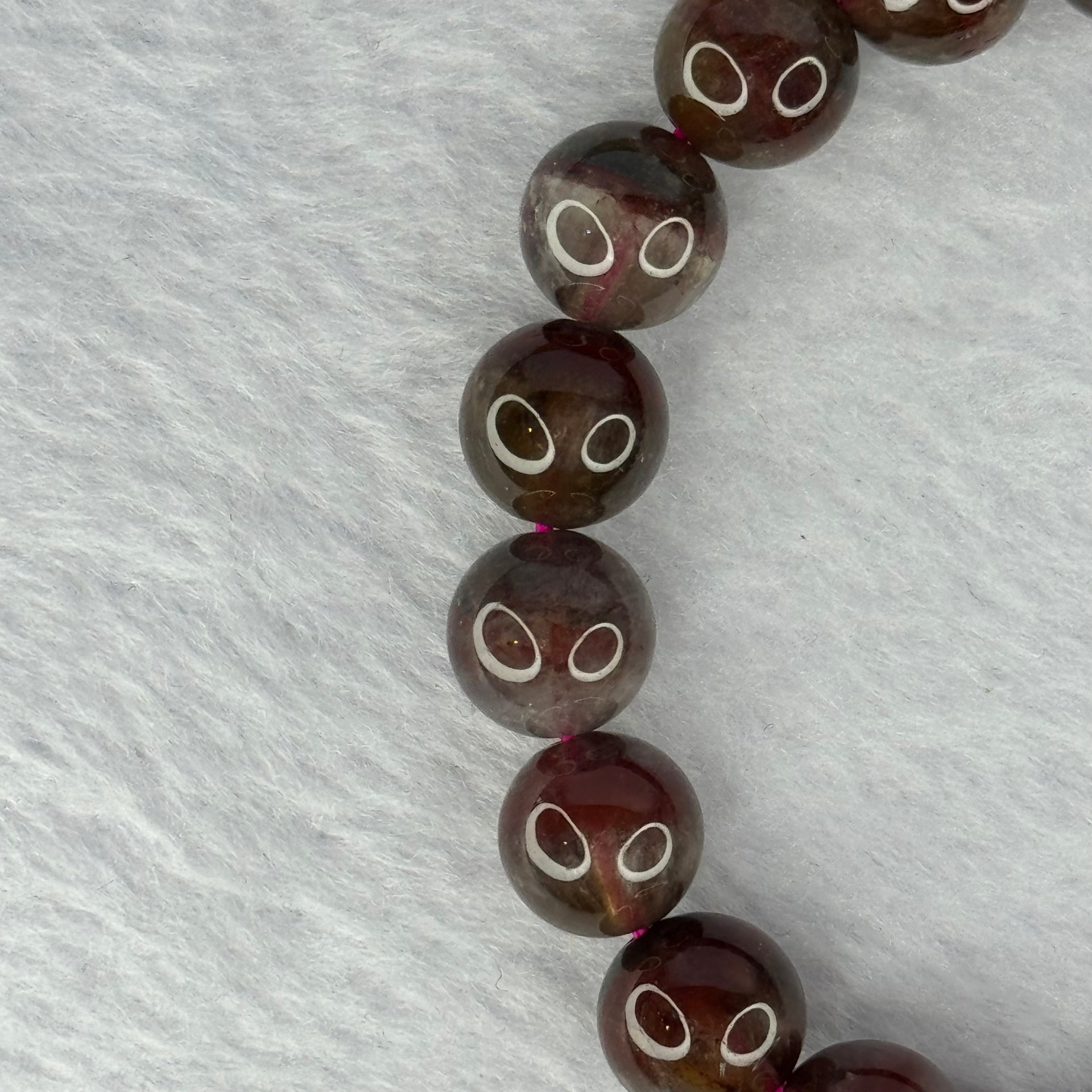 Above Average Natural Auralite 23 Bracelet 天然激光23手链 27.84g 16.5mm 10.4mm 19 Beads - Huangs Jadeite and Jewelry Pte Ltd