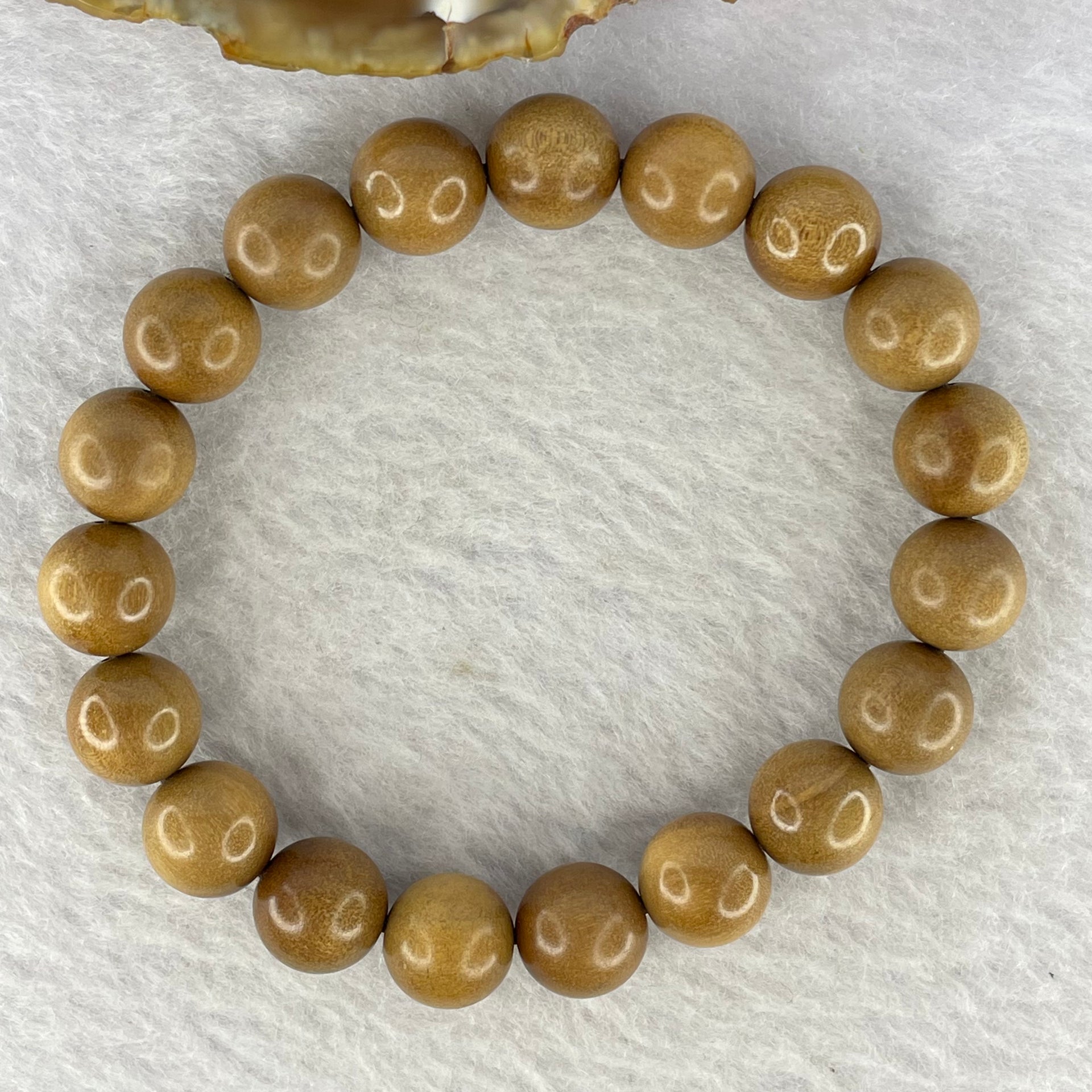 Natural Wild Old India Sandalwood Bracelet 老山檀手链  9.86g 10.3 mm 19 Beads - Huangs Jadeite and Jewelry Pte Ltd