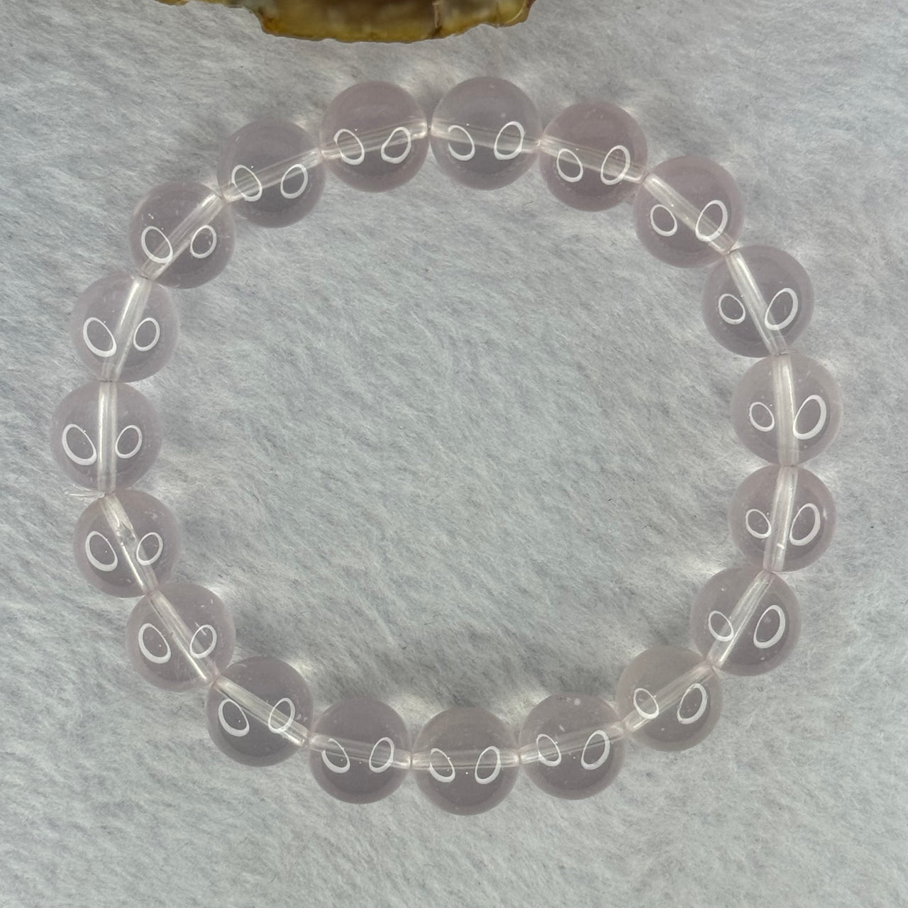 Natural Rose Quartz Beads Bracelet 天然玫瑰石英珠手链 31.91g 17.5cm 10.8mm 19 Beads