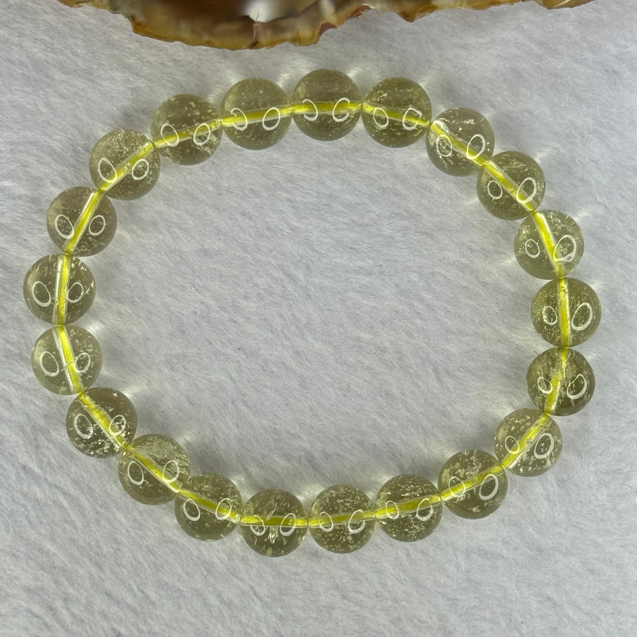 Natural Libyan Moldavite Meteorite Crystal Beads Bracelet 天然利比亚陨石手链 21.73g 17.5cm 9.9mm 21 Beads