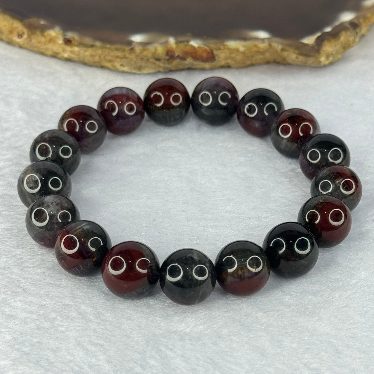 Natural Auralite 23 Bracelet 超值天然极光23手链 42.28g 18cm 12.4mm 17 Beads - Huangs Jadeite and Jewelry Pte Ltd