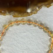 Natural Golden Rutilated Quartz Beads 天然金发水晶手链 13.06g 7.5cm 7.4mm 26 Beads - Huangs Jadeite and Jewelry Pte Ltd