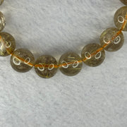 Natural Golden Rutilated Quartz Beads 天然金发水晶手链 42.73g 18cm 12.4mm 17 Beads - Huangs Jadeite and Jewelry Pte Ltd