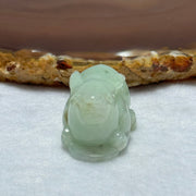 Type A Green Piao Hua Jadeite Rabbit Pendant 21.86g 31.7 by 19.0 by 19.3mm - Huangs Jadeite and Jewelry Pte Ltd