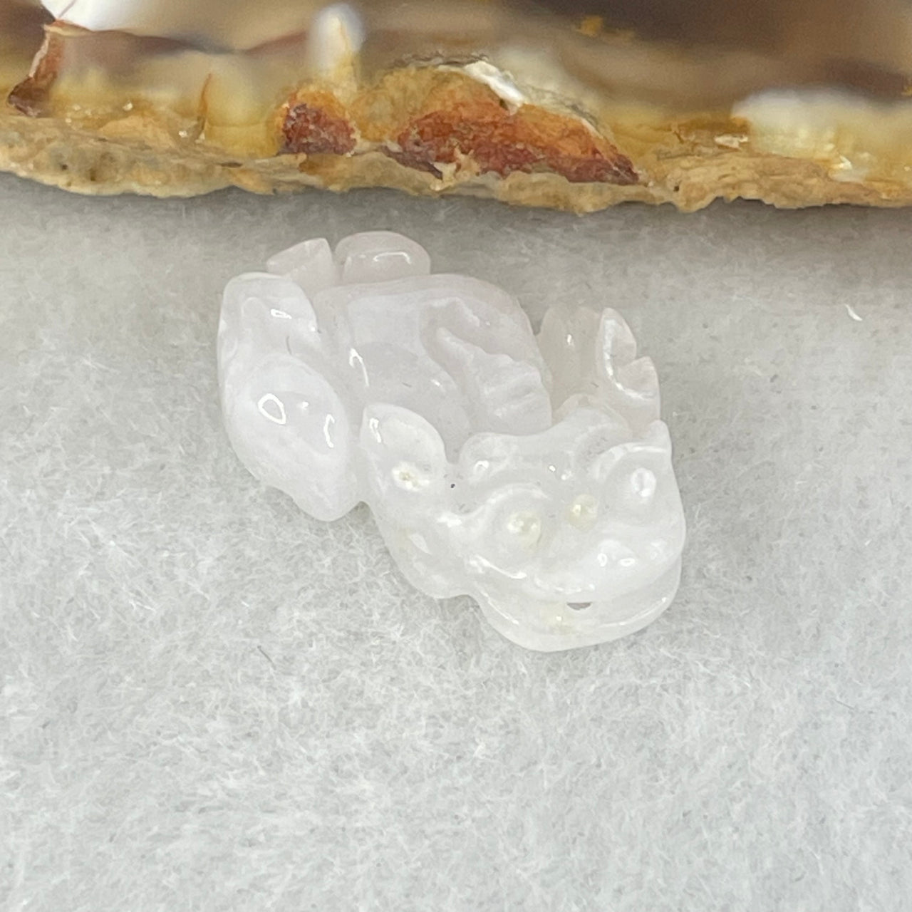 Type A Lavender Jadeite Pixiu Charm 2.36g 19.2 by 11.3 by 6.0mm