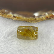 Good Grade Natural Golden Rutilated Quartz Crystal Lulu Tong Barrel 天然金顺发晶水晶露露通桶 
4.02g 16.8 by 11.4mm - Huangs Jadeite and Jewelry Pte Ltd