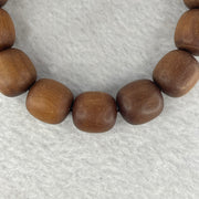 Natural Wild Australian Sandalwood Beads Bracelet 自然野生澳大利亚檀香手链 31.45g 14.6 mm 15 Beads - Huangs Jadeite and Jewelry Pte Ltd