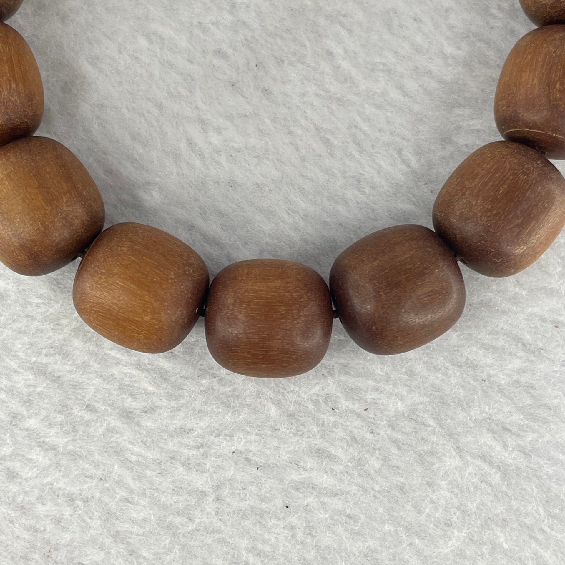 Natural Wild Australian Sandalwood Beads Bracelet 自然野生澳大利亚檀香手链 31.45g 14.6 mm 15 Beads - Huangs Jadeite and Jewelry Pte Ltd