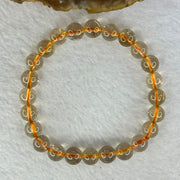 Natural Golden Rutilated Quartz Beads 天然金发水晶手链 14.53g 15cm 7.5mm 24 Beads - Huangs Jadeite and Jewelry Pte Ltd